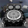 Hamsa Hand Bedding Set Boho Mandala Duvet Cover Set Black Gold Bohemia Bed Set Fatima Hand Bed Linen Lucky Hand Quilt Cover