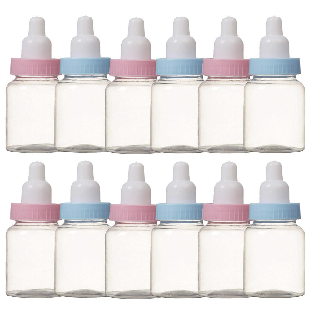 24Pcs Cute Feeder Shaped Candy Bottles Shower Favors Boxes Gender Reveal Party Supplies Plastic Candy Containers for Party