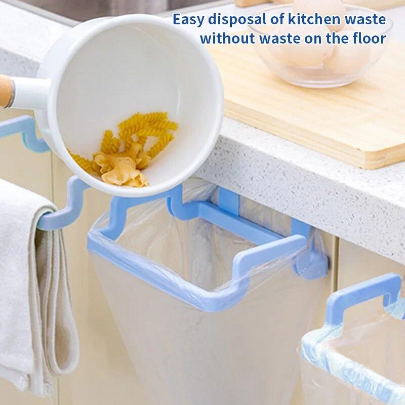 1/2 шт. Кухонный накладной держатель для мусорных пакетов, портативный, для дома, шкаф за дверью, вешалка для тряпок, держатель для мусорного мешка