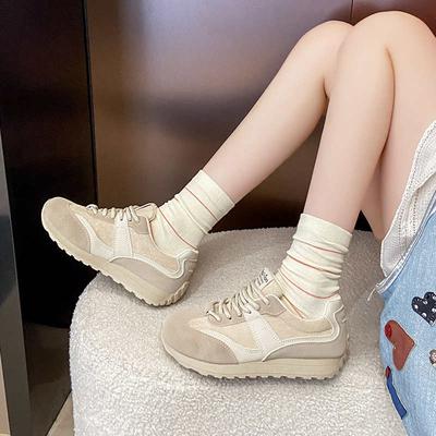 Летняя обувь на завязках 33 размер Женские серебристые ботинки Женские высокие белые кроссовки Спорт Из-за 2025г Модный человек Ведущий Упражнение