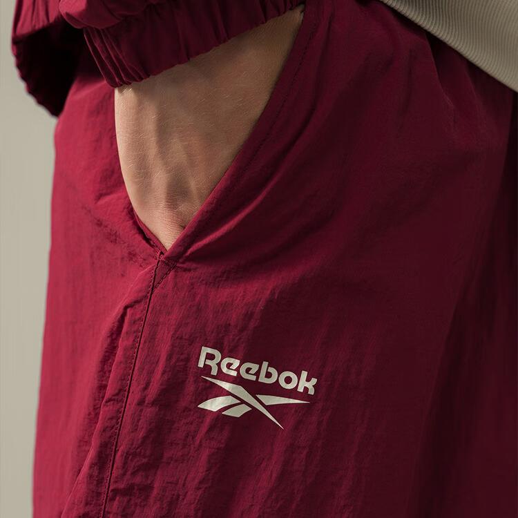Reebok Удобные тканые спортивные повседневные брюки унисекс темно-красного цвета 24FRM603UGR2
