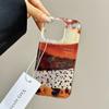 Чехол для телефона Ins Color Blocking Splicing Blocks Мультяшная Простая Девочка Для iPhone 17 Air 16 15 14 13 12 11 Pro XR Max 7 8 Plus