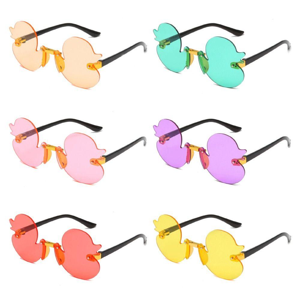 Colorful Children's Sunglasses UV400 Protection Party Decorative Glasses Rimless Shades  for Kids