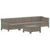 Patio Furniture Sets 5 Piece Garden Lounge Set With Cushions Grey Poly Rattan