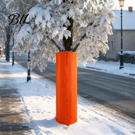 Oxford Cloth Tree Cover Trunk Protector, Thermal Insulation Wrap with Drawstring, Freeze Outdoor Plant Protector Protection Winter Bark for
