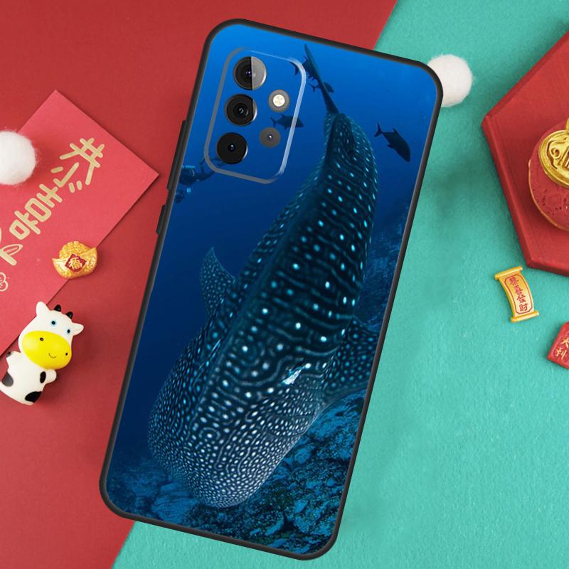 Ocean Whale Shark Swimming Case For Samsung Galaxy A55 A35 A25 A15 A14 A34 A54 A53 A33 A23 A13 A12 A52 A51 A32 Cover