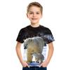 Kids T-shirts Short Sleeve Funny Lovely Bear Casual Clothes Boys Girls Tee Apparel