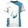 Men's and Women's T-shirts Dentist Oversize Uniform 3d Printed Top Short Sleeve Stylish Fun Dental Pullover Loose T-shirt