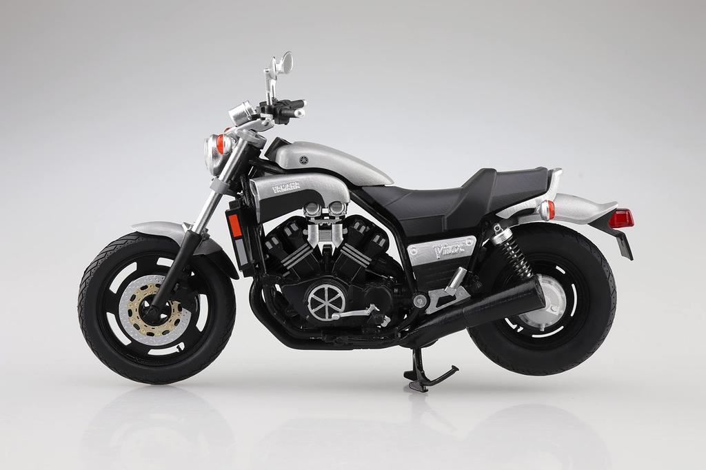 AOSHIMA Skynet Завершенный мотоцикл YAMAHA Vmax New Silver Dust 1/12