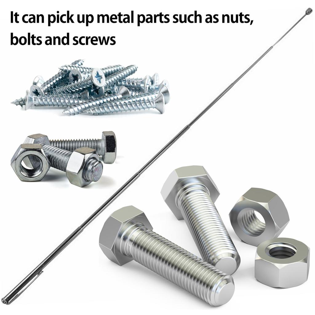 Телескопическая магнитная ручка-магнит 1/3/5/10 шт. Магнитный инструмент для захвата с карманным зажимом Металлический выдвижной магнитный стержень Инструменты для захвата