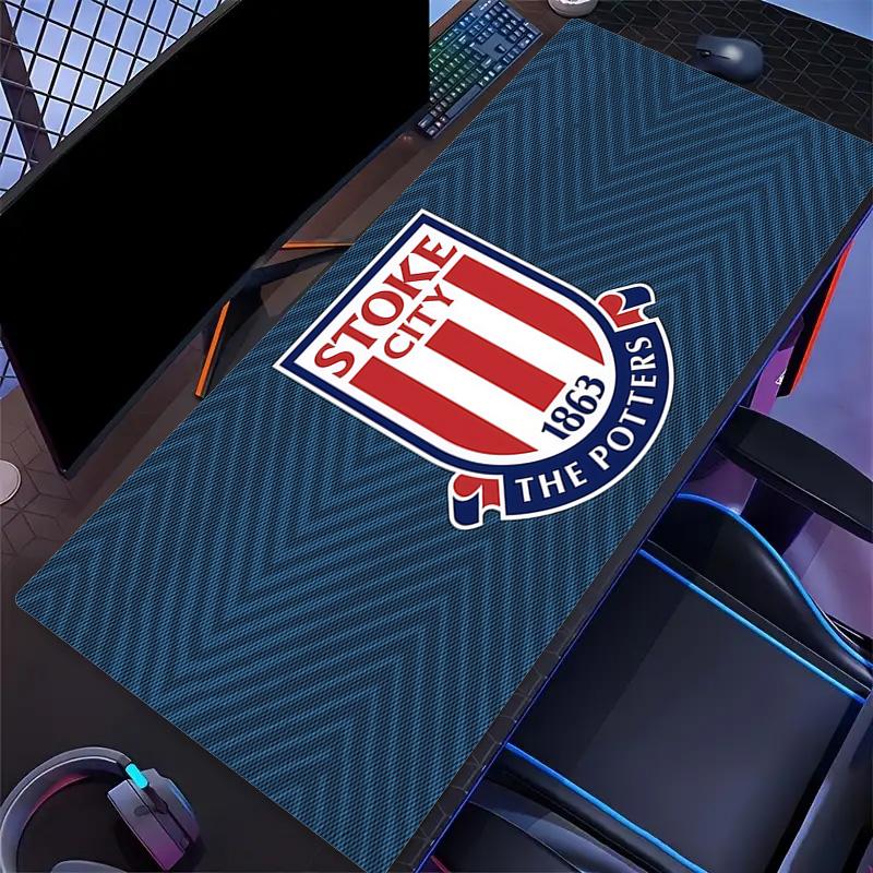 Stoke City F.C Print Cushion Non-slip Laptop Tablet Big Mousepad XXL Mat Mini PC Playmat With Lock edge