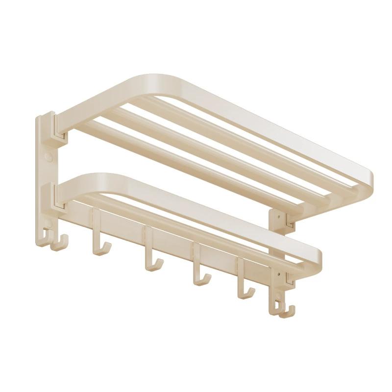 Toallero de baño de aluminio sin taladrar estante de almacenamiento para ducha y baño