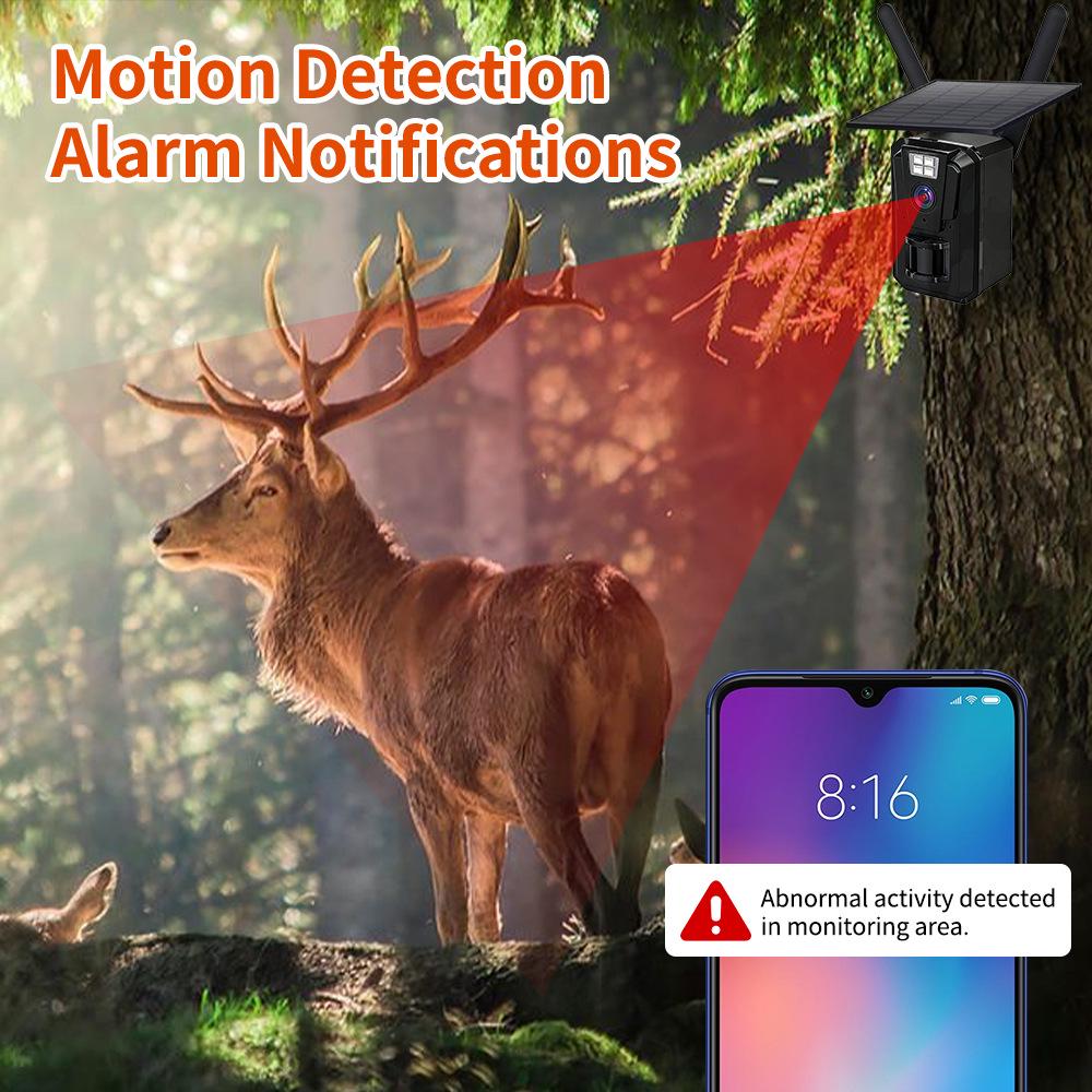 4G Уличная охотничья камера на солнечных батареях с полноцветным ночным видением