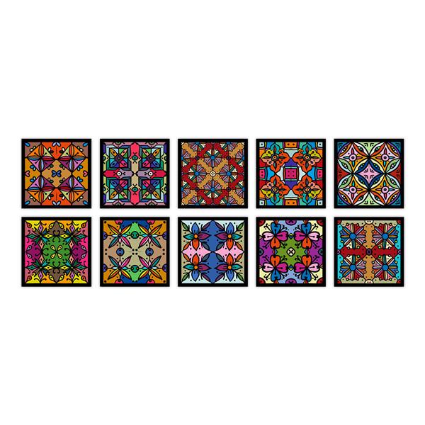 PVC Self-adhesive Sticker Waterproof DIY Tile Sticker Furniture Bathroom Kitchen Wall Stickers Removable Tile Stickers