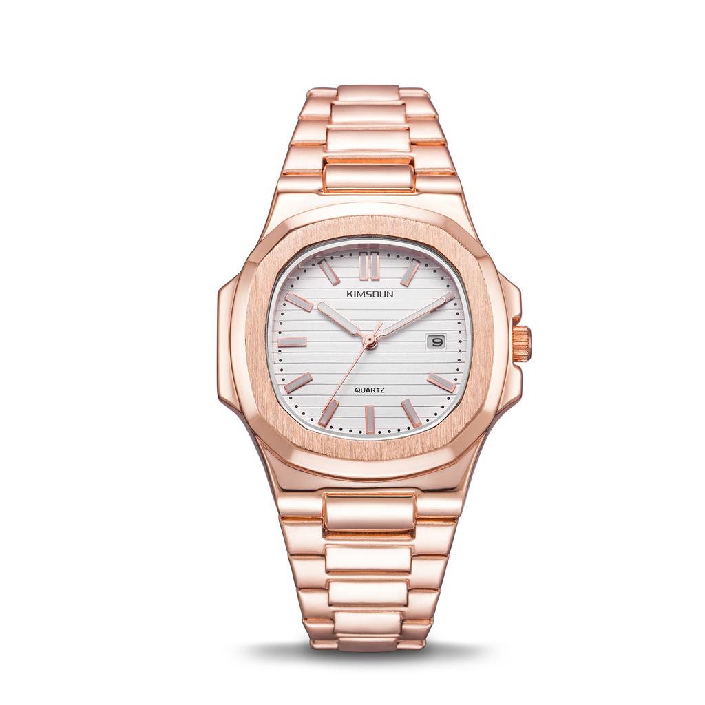 KIMSDUN Watch Men's Top Brand Luxury Clock Steel Belt Men's Watch Calendar Nightlight Sports Quartz Table Male