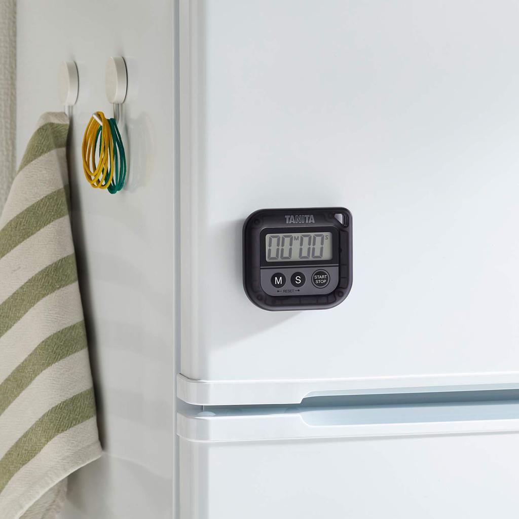 Кухонные весы Tanita с магнитным таймером BK, водонепроницаемые, в комплекте, 100-минутный счетчик, моющиеся, черные, TD-376N