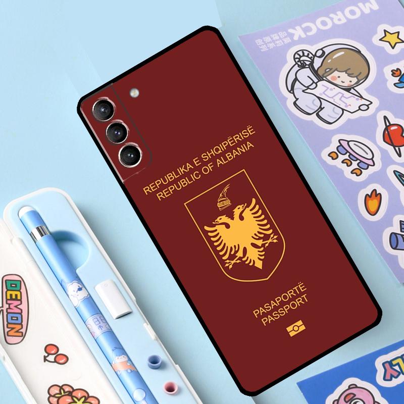 Чехол для паспорта Алжирский Россия Сербский Испания для Samsung Galaxy S23 S22 Ultra S21 Plus S9 S10 Note 10 20 Ultra S20 S21 FE Cover