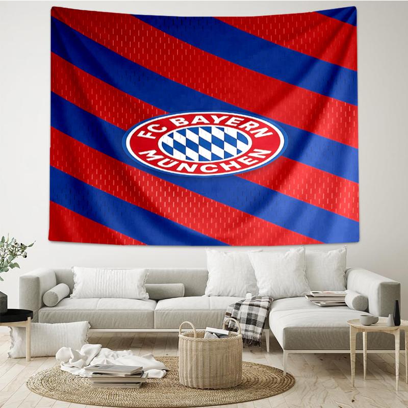 Bayern Munich Print Tapestry, Backdrop, Easy Setup, Ideal for Bedroom, Office & Living Room, with Aesthetic Wall Hanging Decor.