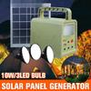 10 Вт Портативный светодиодный фонарь USB-зарядка Солнечная панель Аккумулятор для хранения энергии Генератор Домашняя система Комплект Перезаряжаемый герметичный аккумулятор