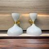 Бело-золотые настенные бра Diabolo Mid Century Modern | Настенные светильники Double Sputnik | Лампа для туалетного столика в итальянском стиле | Освещение в стиле ретро 1950-х годов