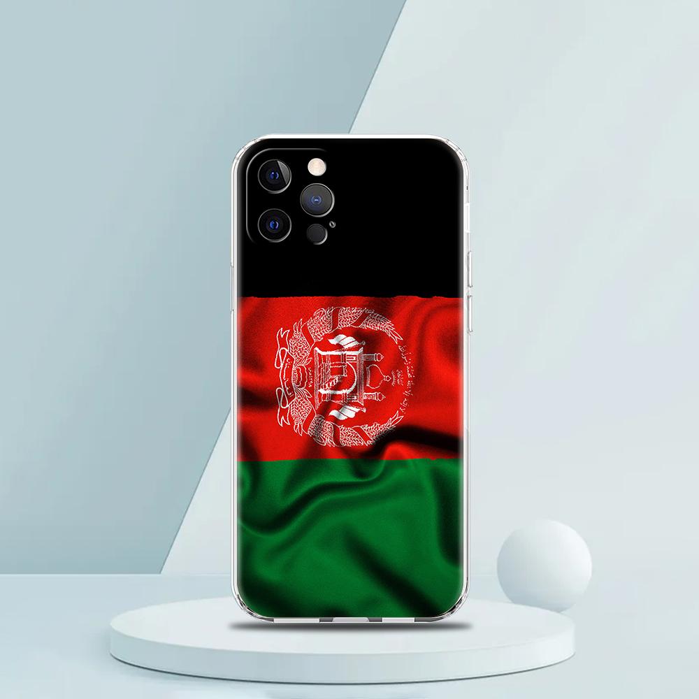 Чехол-флаг Афганистана для iPhone 15 14 13 12 Pro Max Прозрачная крышка для iPhone 11 Pro Max 7 8 Plus X XS XR SE2020 Сумки