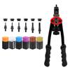 Hand Rivet Nut Tool Kit Hand Blind Riveter with 6Pcs Rivet Nuts Rivet Nut Gun Riveting Tools and Nose Pieces