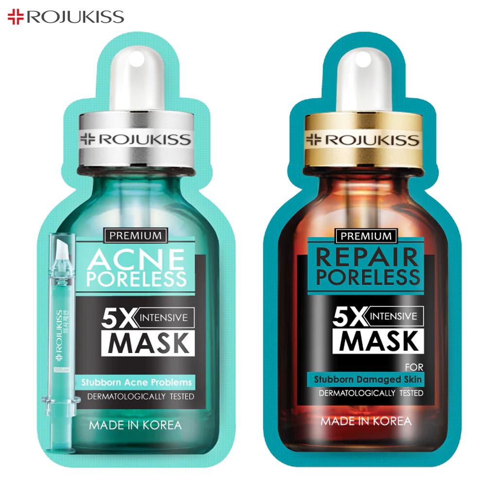 Rojukiss Акне/Укрепляющая/Красная сыворотка/Глута/HYA/Омега/Идеальная/Восстанавливающая/Белая/Цинковая интенсивная маска без пор 5X 25 мл - Thai Skincare