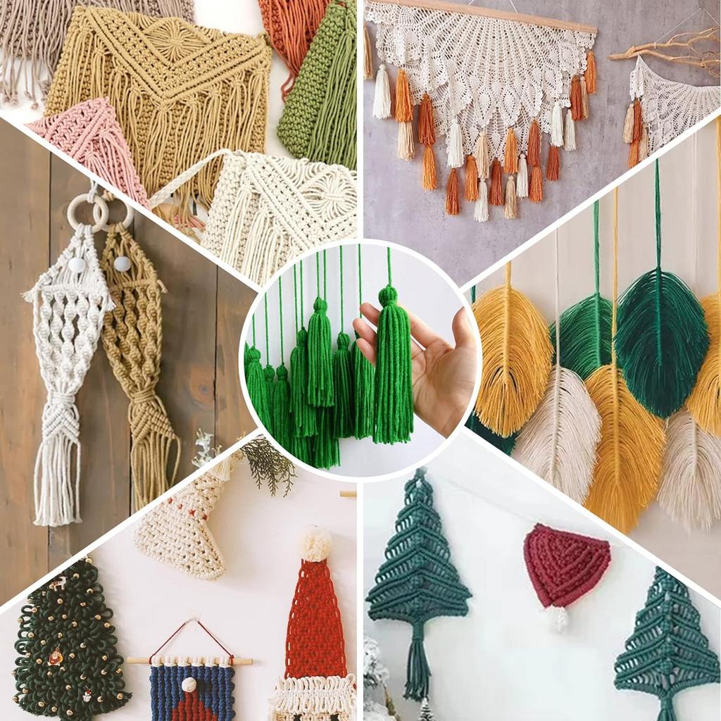 Шнур 3мм 100м Натуральный Хлопковый Шнур 4-прядный Витой Хлопковый Шнур для Настенного Декора, Рукоделия, Вязания, Бохо, Домашнего Декора для Свадьбы