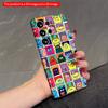 2DFlat Samsung Phone Case Colorful Monster Faces Phone Case Applicable To Galaxy S22 S23 S24 S25ULTRA S26 A12 A13 A14 A15 A16