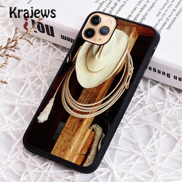 Krajews Ковбойские Ковбойские Сапоги Шпора Шляпа Чехол для Телефона Для iPhone 17 Air 16 15 14 plus 11 12 13 pro max coque Fundas