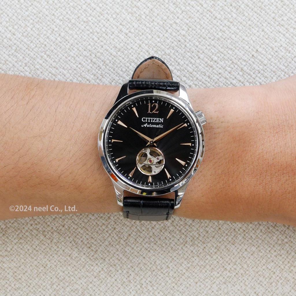 Watch Citizen Collection Mechanical Automatic Winding Mechanical Open Heart Back Waterproof Black Black [Citizen] See-Through NH9131-14E Men's