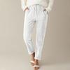Corduroy Pants For Women Casual Drawstring Elastic High Waist Straight Leg Pants Loose Comfy Trousers With Pockets