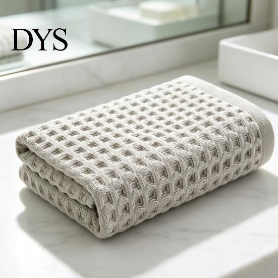 Breathable Skin Friendly Towel Cotton Waffle Towels, Quick Dry Bath Lightweight Soft Multipurpose Home Absorbent Travel for Bathroom, Spa, Gym,