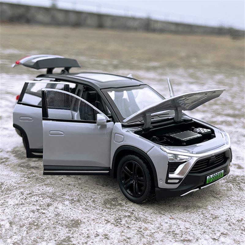 1/32 NIO ES8 внедорожник сплав электромобили модель литые металл новая энергия модель автомобиля симуляция звук и свет детская игрушка подарок