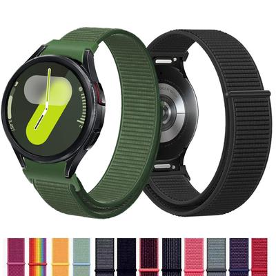 20 мм ремешок для Samsung Galaxy Watch 6 7 4 Classic 5 pro 44 мм 40 мм 47 мм 43 мм 45 мм Нейлоновый петлевой браслет correa Galaxy Watch 4 Ремешок