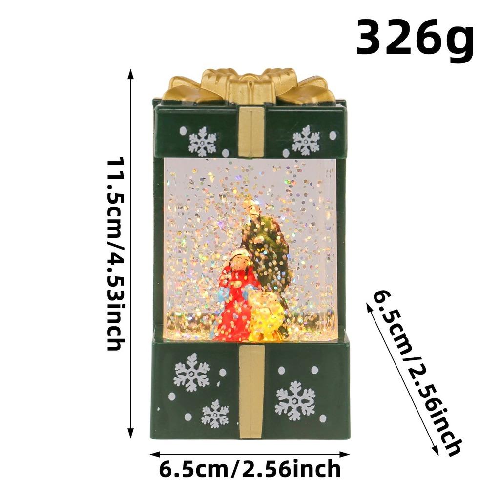 Vintage Christmas Lantern Antique Bronze Indoor Tabletop Decoration Musical Snow Globe Lantern Vintage For Christmas Gift Office