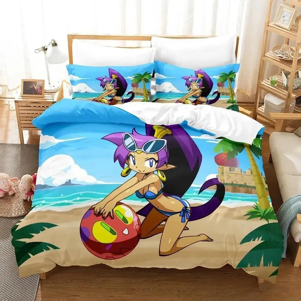 Постельное белье Shantae Half-Genie Hero Односпальное Полуторное Двуспальное Евро Кинг-сайз 3D Аниме Игра Пододеяльник для Спальни Взрослого Ребенка