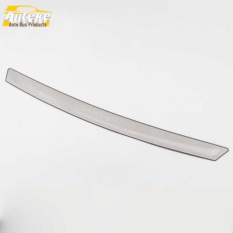 13 Santana Rear Guard Plate Bright Strip Trunk Tailgate Bumper Pedal Mod