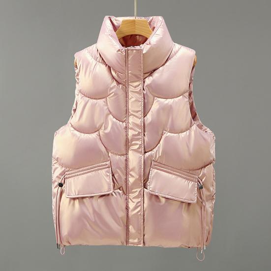 Women Cotton Vest Padded Thermal Neck Protection Smooth Surface Lady Winter Vest Female Clothes