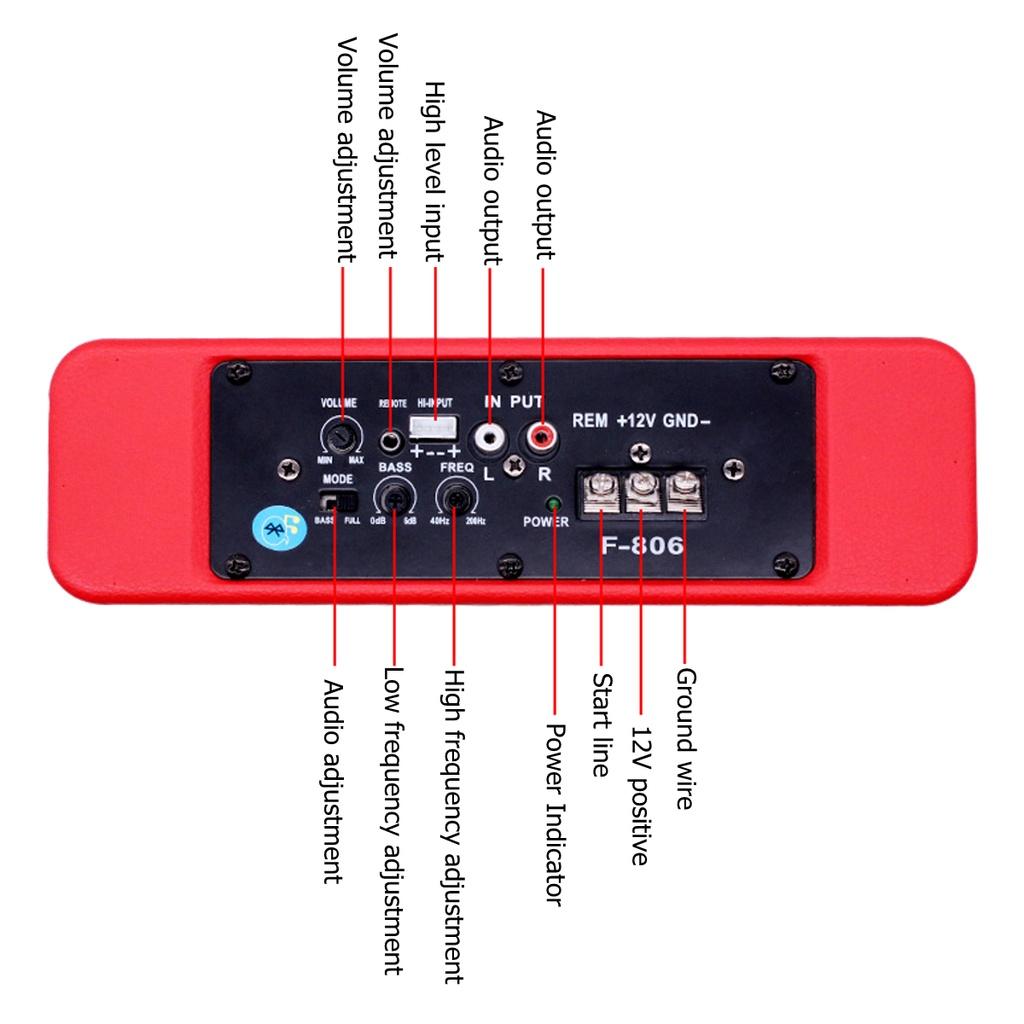 600W 8 Inch Car Amplifier Subwoofer Car Audio Slim Under Seat Subwoofer Speaker Car Subwoofers Woofer