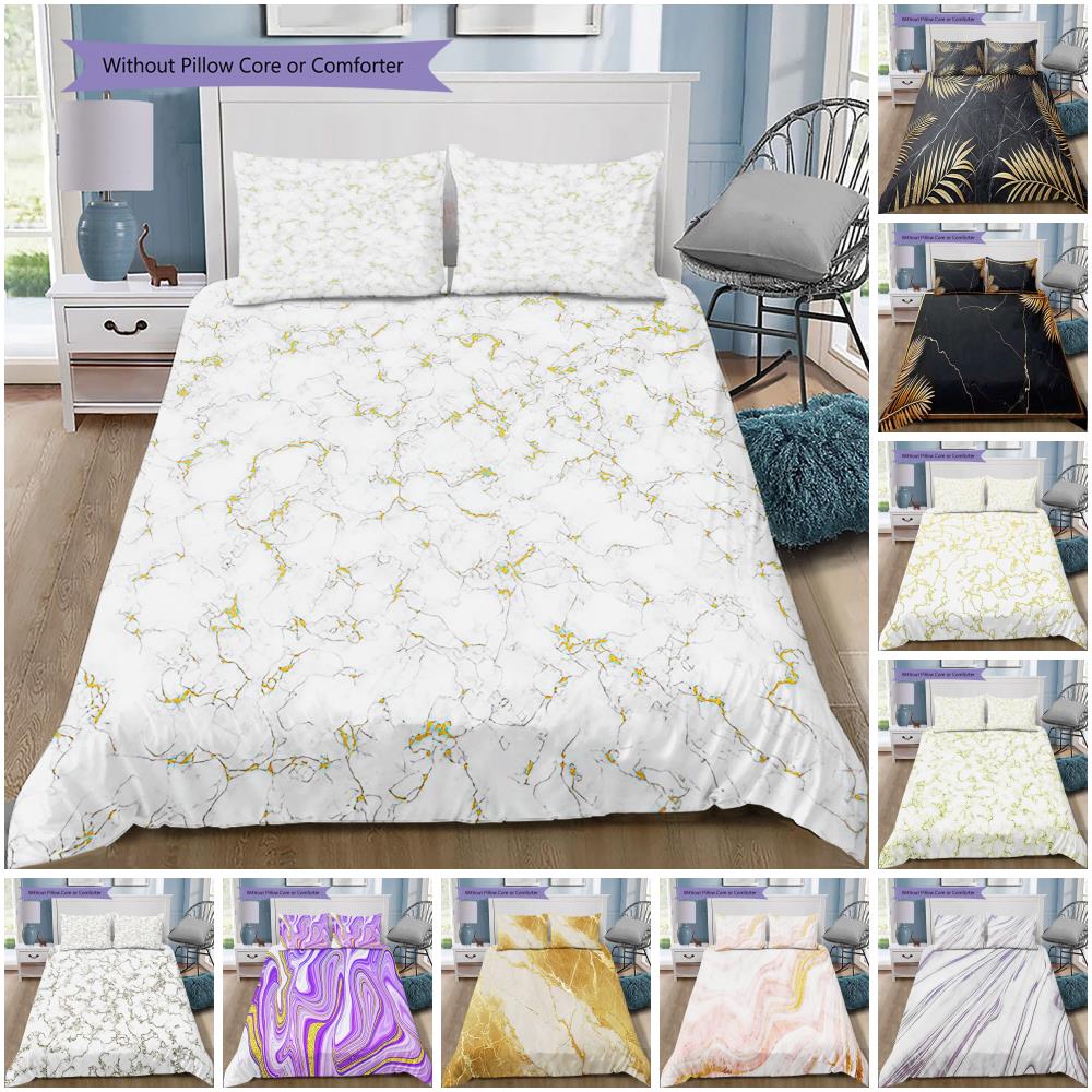 1PC Abstract marble pattern Bedding Quilt Set Quilt Cover Pillowcase Home Decoration Birthday Gift (1 * duvet cover + 2 * pillowcase, without core)
