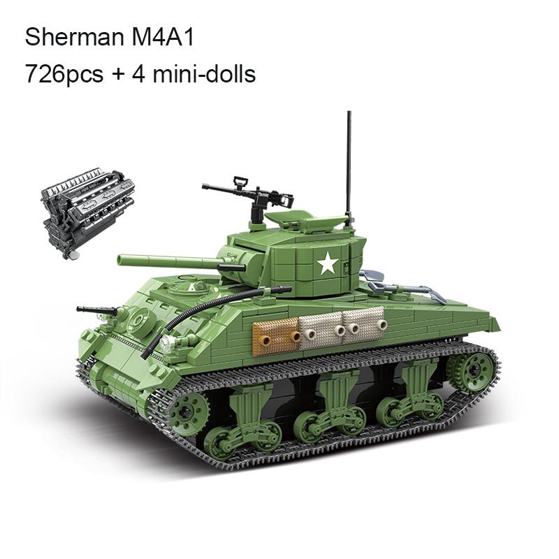 Военные танки серии, немецкий 131 LT-38 M4A1, танк «Пантера», солдат, полицейские строительные блоки, кирпичи WW2, армейские детские игрушки