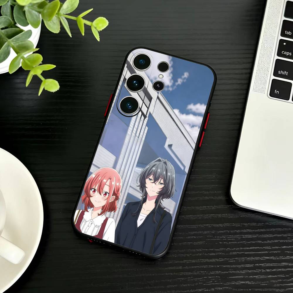 Чехол для телефона Asanagi Yori и Kino Himari Для Samsung S26, S25, S24, S23, S22, S21, S20, S30, Ultra, Plus, Fe, Note, 5G Черный Чехол