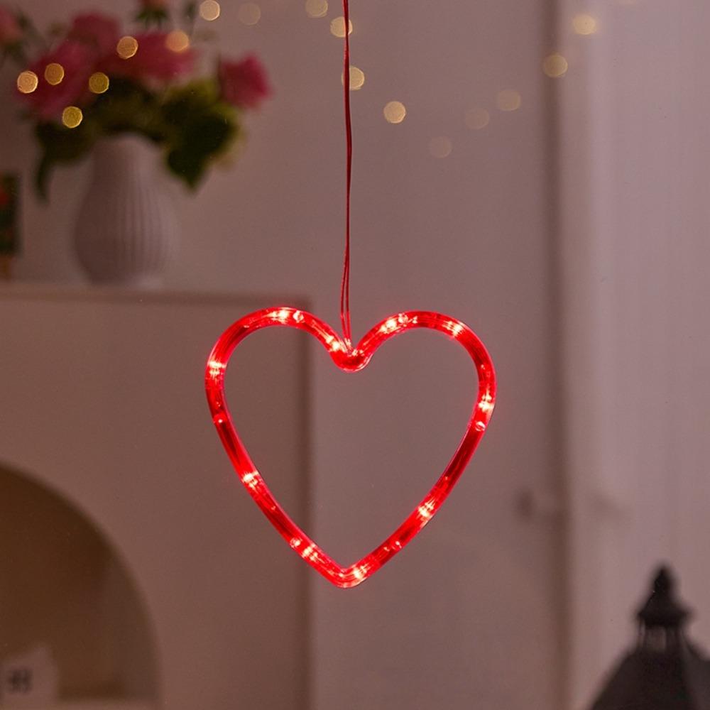 Waterproof Heart Curtain Fairy Light Creative Suction Cup Atmosphere Light  Proposal Ceremony