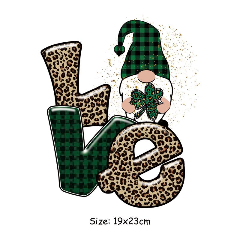 St Patrick Day Iron-On Transfer Hoodies Parches Ropa Diy Clothes Sticker Heat Transfer T-Shirt Thermal Patch For Pet Doll Cothes
