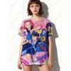 Популярная K-pop команда Охотников на ведьм Газа женская футболка Аниме 3D Женская одежда для взрослых Футболка Подарок