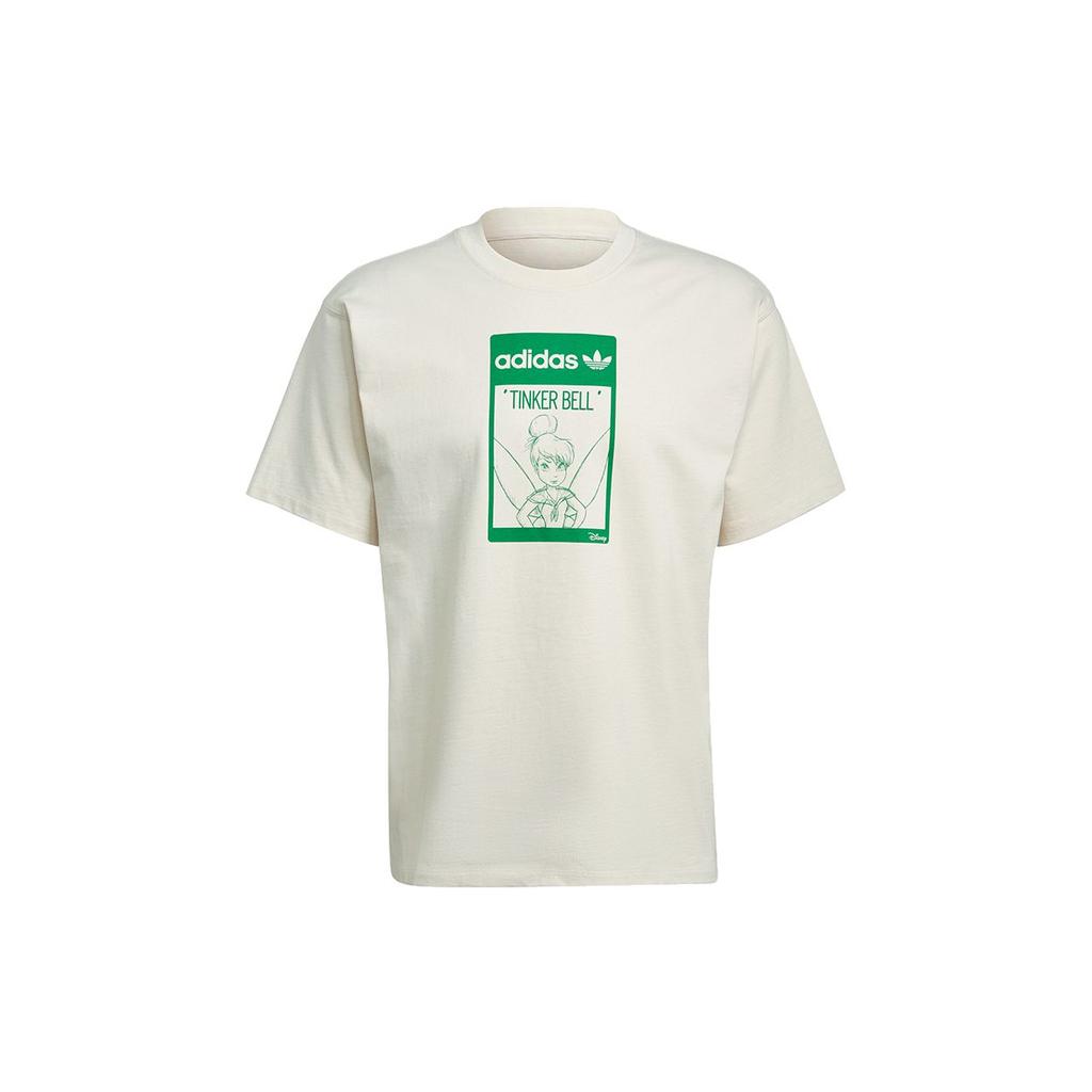 Adidas Originals Disney X  Tinker Bell Print Loose Fit Sport Round Neck Short Sleeve T-Shirt Unisex Tops Off-White GP3392