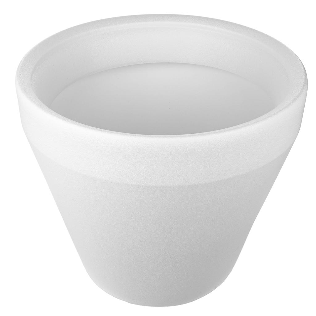 KADAX Doniczka Donica Duża Osłonka Na Kwiaty 39cm Okrągła Ogrodowa Kwietnik Biała