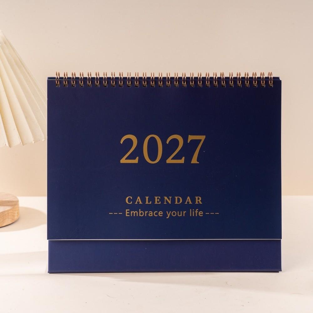 Foldable Table Calendar Standing Academic Planner 2027 Desktop Desk Calendar Office Supply