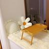 Foldable Legs Foldable Dining Table Bamboo Material Breakfast Serving Tray  Living Room